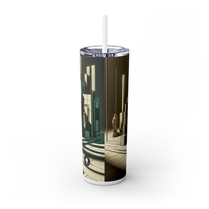 "Surreal Symphony: A Metaphysical Dreamworld" - The Alien Maars® Skinny Tumbler with Straw 20oz Metaphysical Art