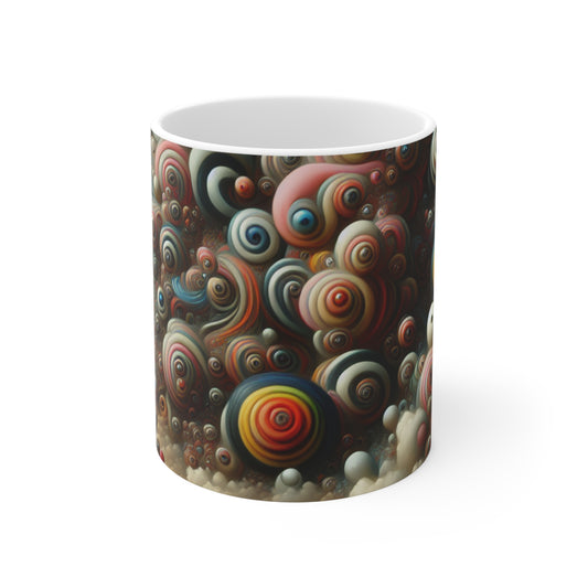 "Dreamscape Sojourn" - The Alien Ceramic Mug 11oz Surrealism