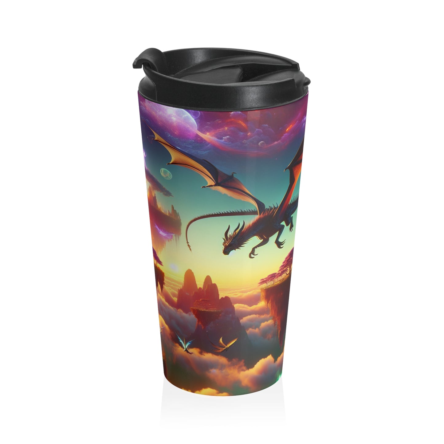 "Dragon's Flight in the Fantastical Realm" - The Alien Stainless Steel Travel Mug