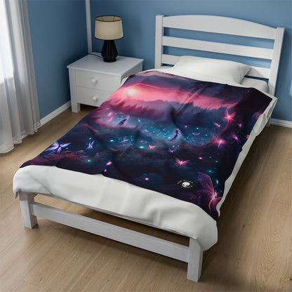 Enchanted Firefly Forest - The Alien Velveteen Plush Blanket