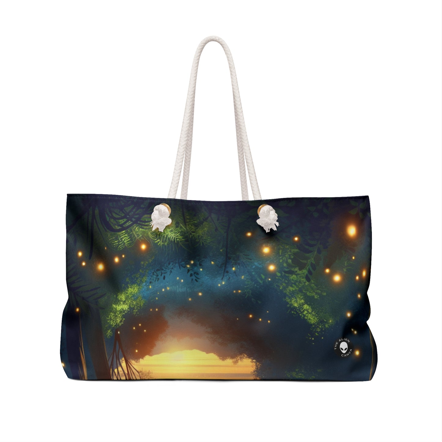 "Enchanted Dusk: Fireflies in the Forest" - The Alien Weekender Bag