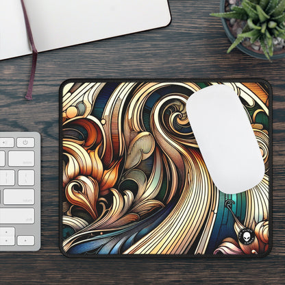 "Elegancia floral: Póster del jardín botánico Art Nouveau" - The Alien Gaming Mouse Pad Art Nouveau