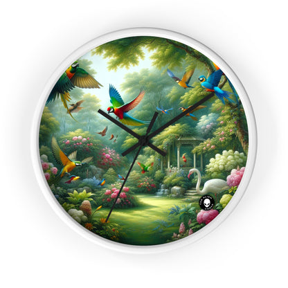 "Exotic Bird Haven" - L'horloge murale extraterrestre