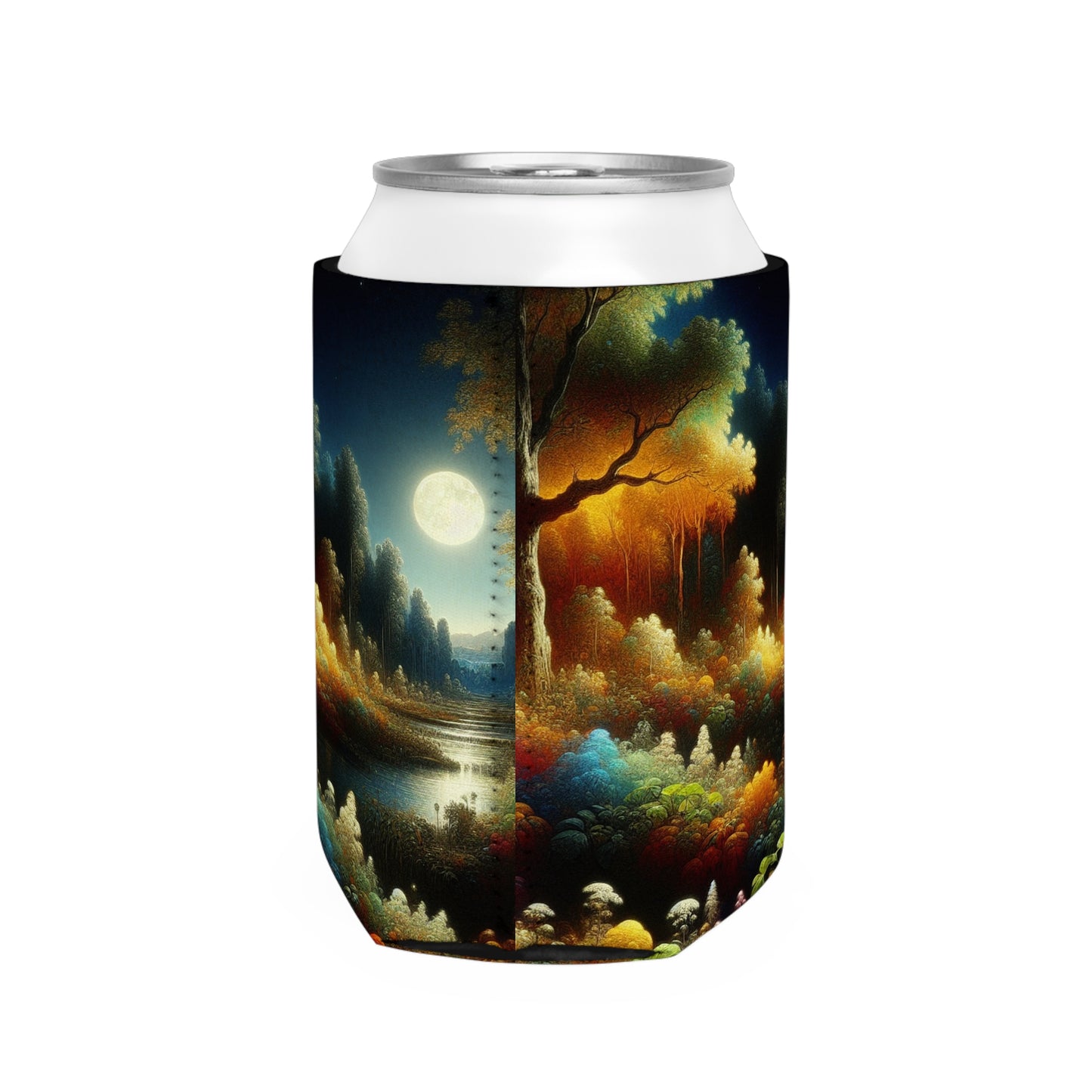 « Lumière et obscurité au clair de lune » - The Alien Can Cooler Sleeve Postimpressionnisme