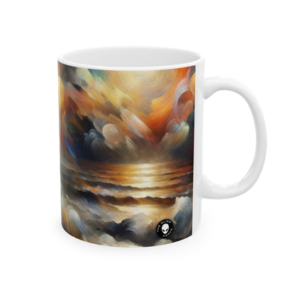 "Metamorphosis in the Enchanted Forest" - The Alien Ceramic Mug 11oz Symbolism