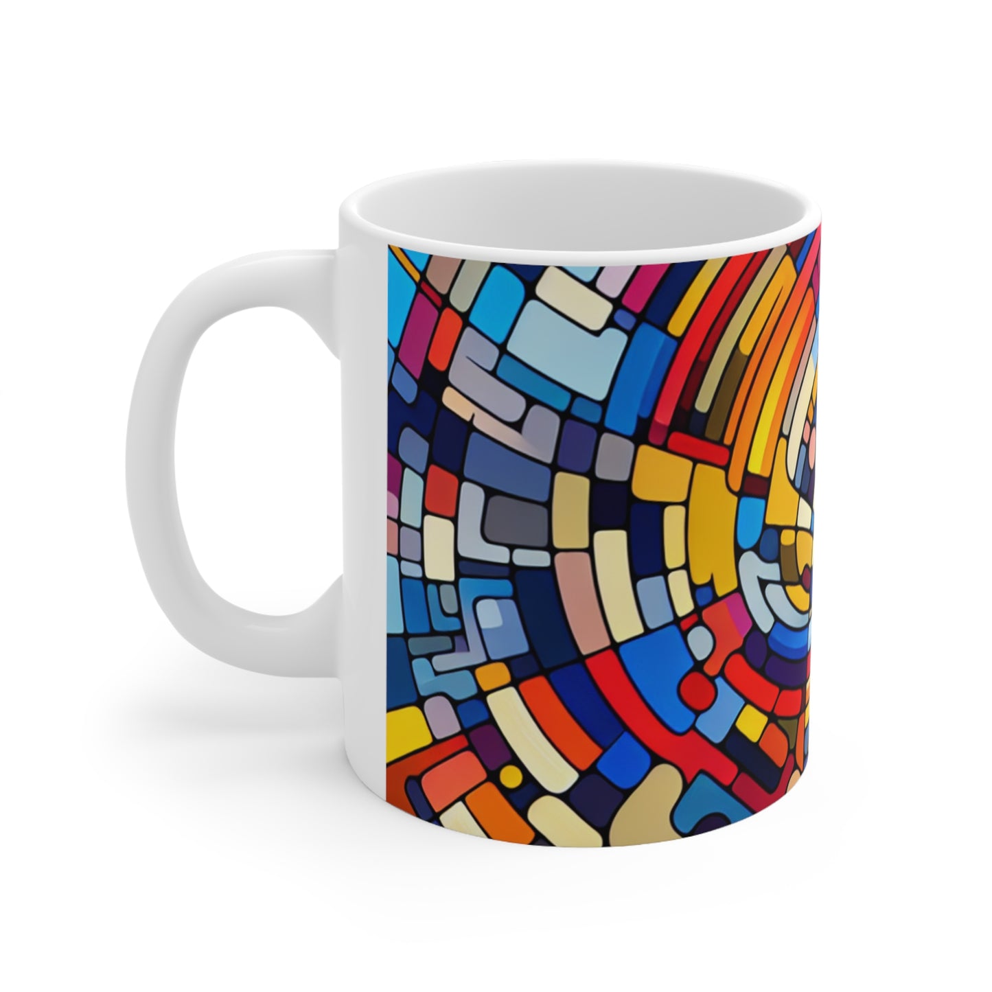 "Posibilidades infinitas" - La taza de cerámica alienígena estilo arte abstracto de 11 oz