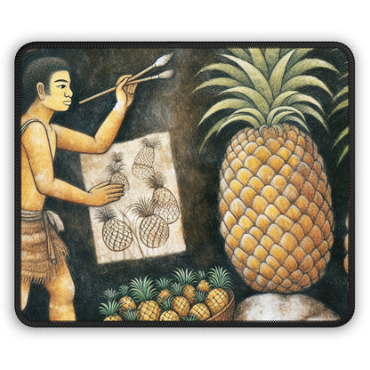 "Pineapple Harvest" - The Alien Gaming Mouse Pad Cave Painting Style