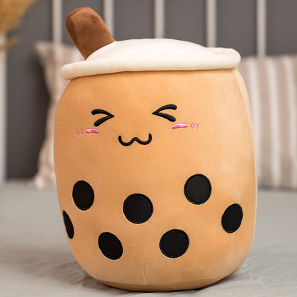 Peluche suave único de Boba para niños, juguete de peluche de té de la leche, forma de fruta rellena, sabor a té de la leche, almohada de abrazo, bolas, cojín de taza de té Boba