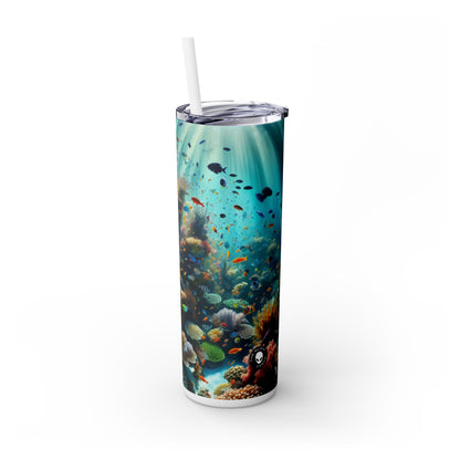 "Paradis sous-marin : le joyau de la mer" - The Alien Maars® Skinny Tumbler avec paille 20oz