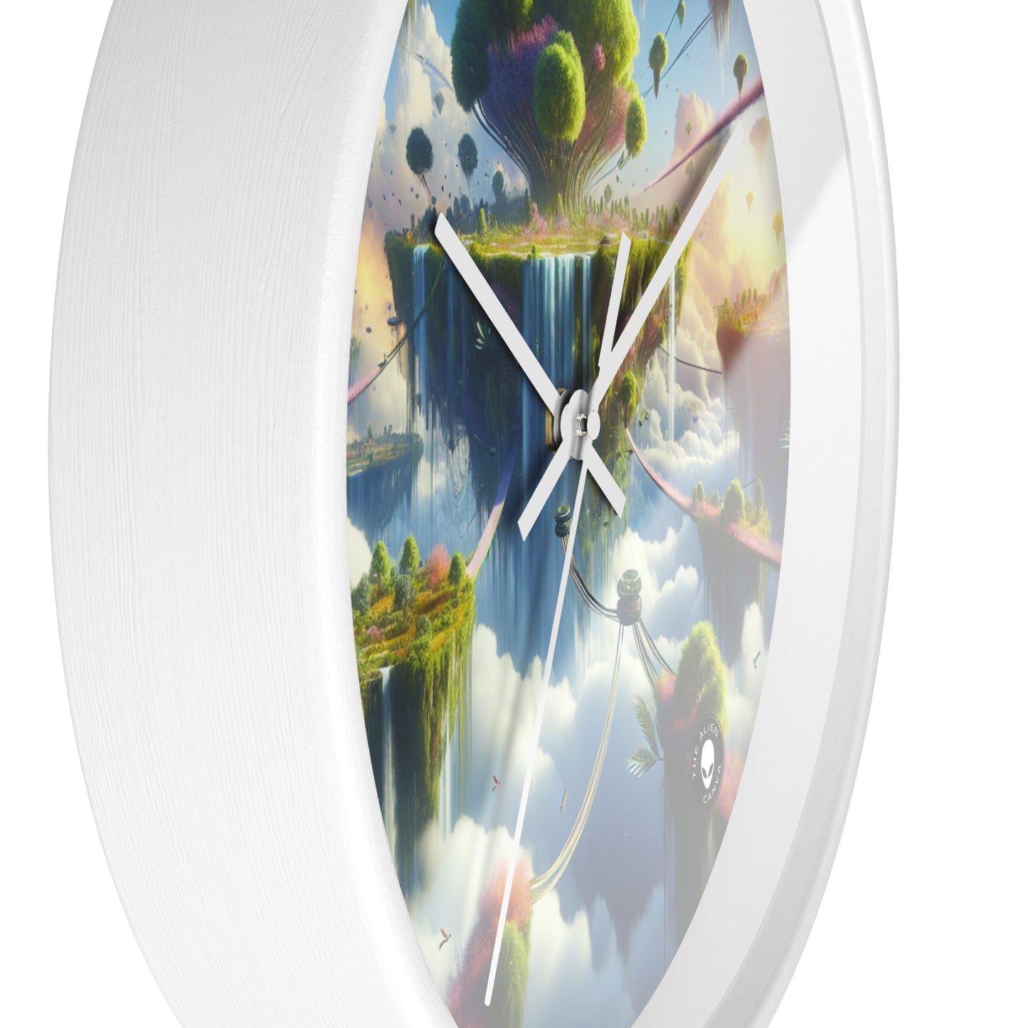 "Sky Islands: A Surreal Paradise" - The Alien Wall Clock