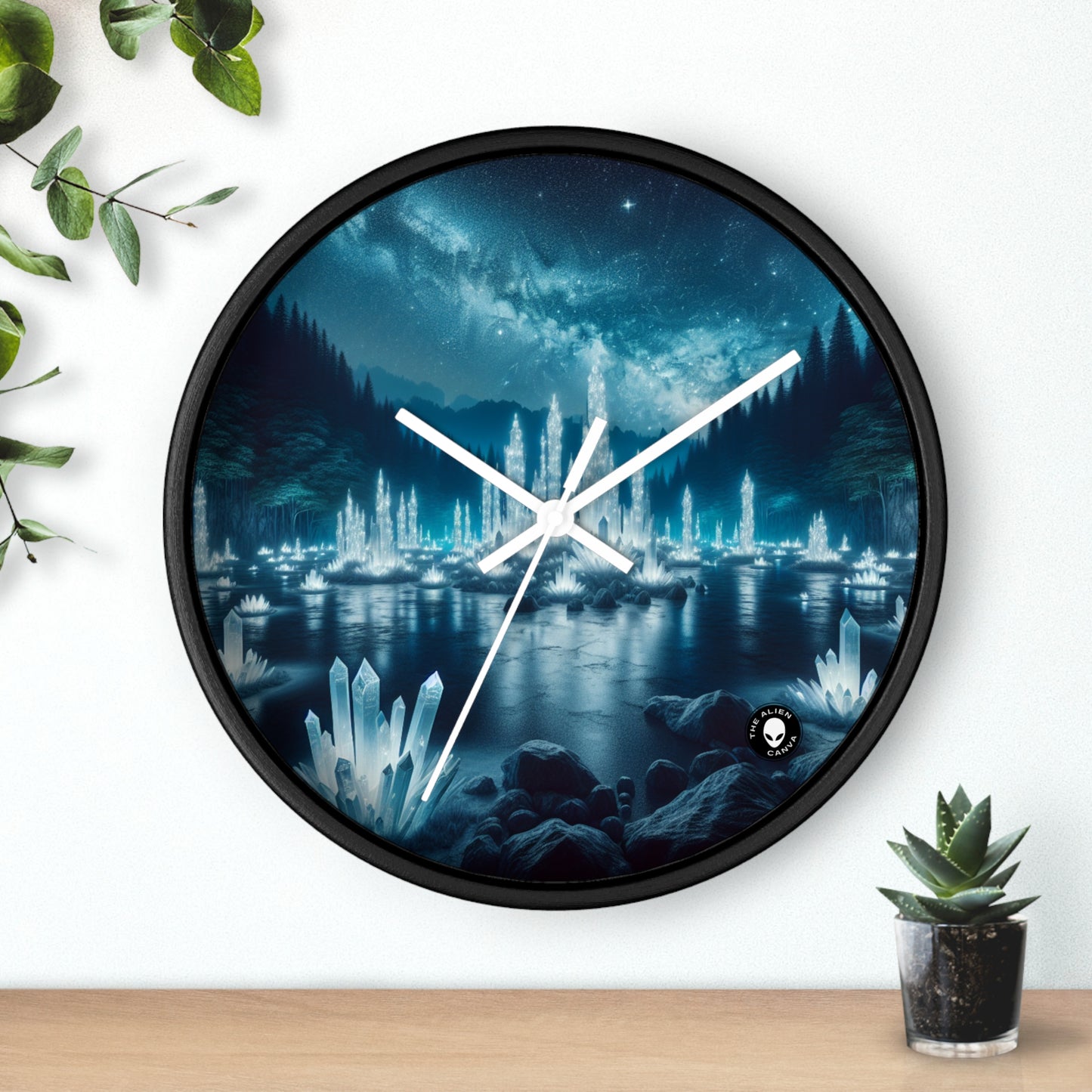 « Crystal Grove : reflets étoilés » – L'horloge murale extraterrestre