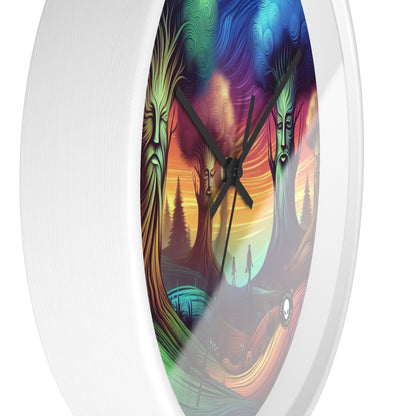 "Whispering Trees: Secrets of the Mystic Forest" - The Alien Wall Clock