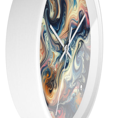 Forêt tropicale luxuriante : Coulée acrylique inspirée de la beauté tropicale - L'horloge murale Alien