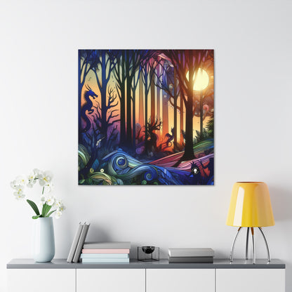 "Mystical Twilight: Creatures in the Forest" - The Alien Canva