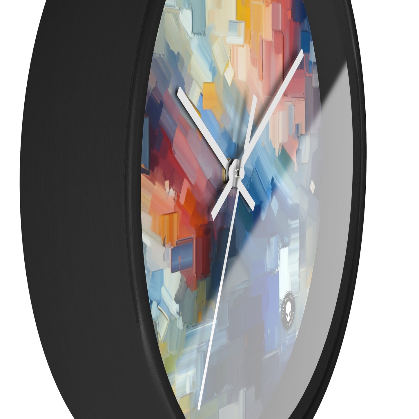 "Tranquil Sunset: A Soft Pastel Color Field Painting" - The Alien Wall Clock Color Field Painting