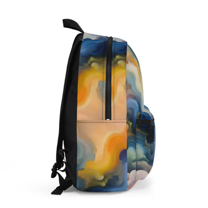 "Sunset Reflections: A Serene Color Field Painting" - The Alien Backpack Color Field Painting