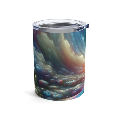 "Rainbow Sky, Moonlit Flowers" - The Alien Tumbler 10oz