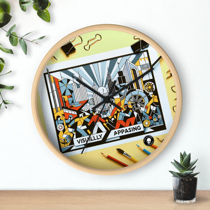 "Constructive City: A Vibrant Celebration of Urban Progress" - The Alien Wall Clock Constructivism