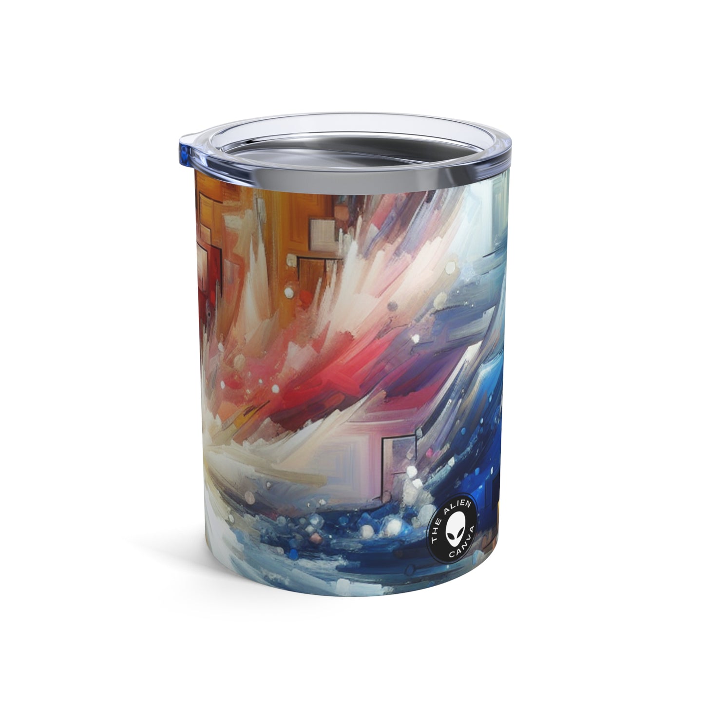 "La fureur de la nature : une interprétation expressionniste abstraite d'un orage déchaîné" - The Alien Tumbler 10oz Expressionnisme abstrait