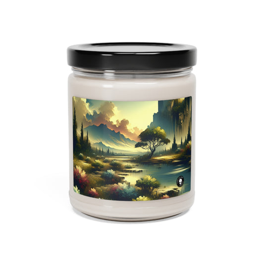 "Nature's Canvas: A Seasonal Land Art Installation" - La bougie de soja parfumée Alien 9oz Land Art