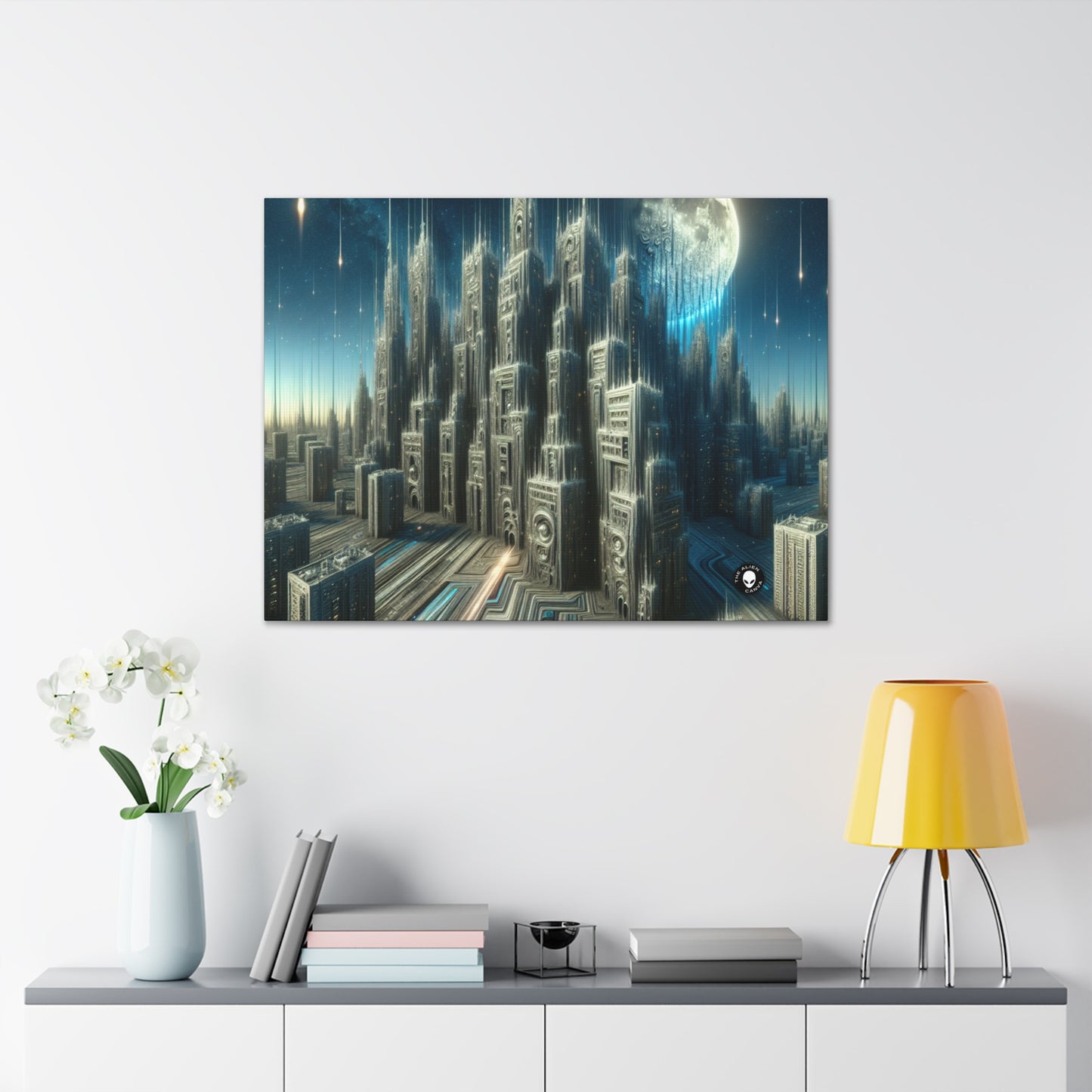 "Nighttime Cityscape Melt" - The Alien Canva