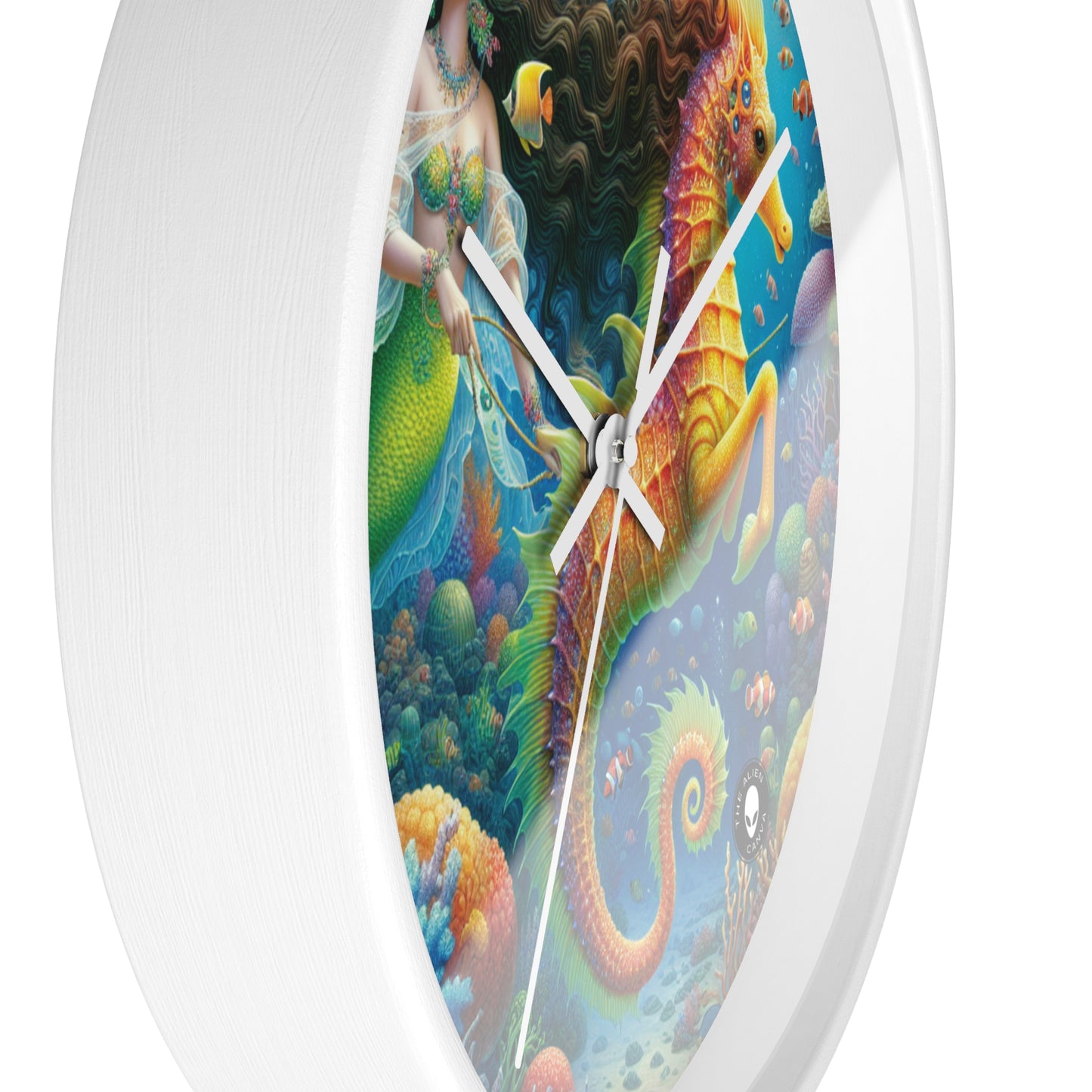 "Mermaid's Magical Coral Ride" - The Alien Wall Clock