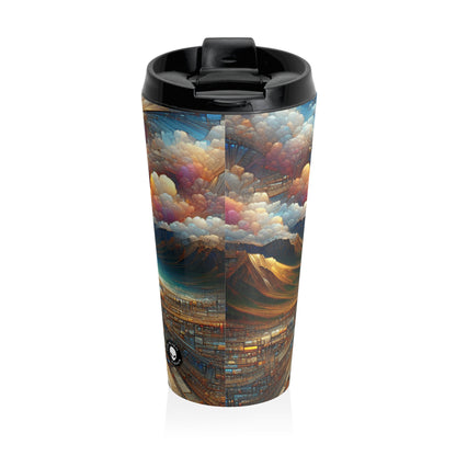 "Enchanted Realm: A Magical Fairy Kingdom" - The Alien Stainless Steel Travel Mug Digital Painting