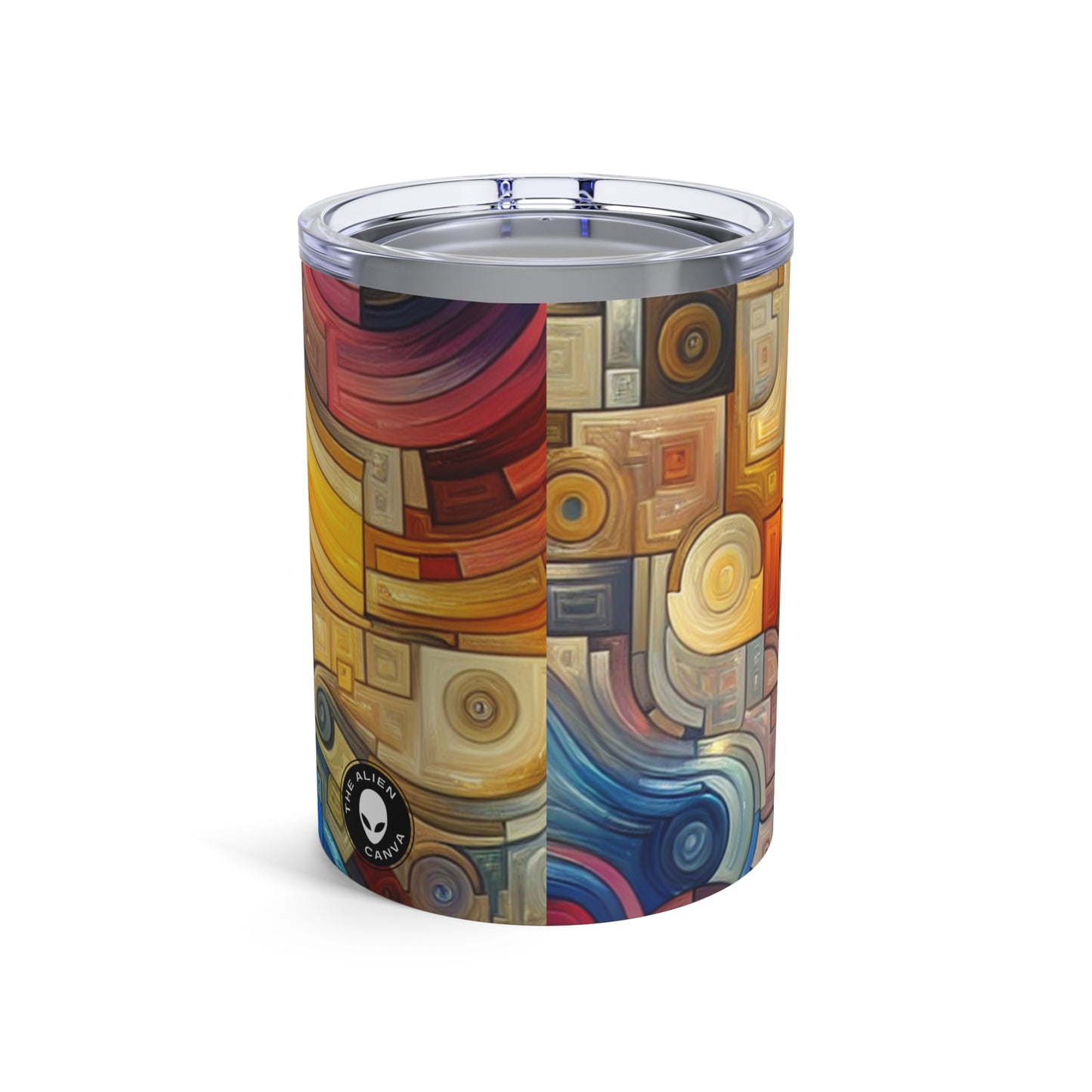 "Ritmos de la ciudad nocturna: una exploración urbana abstracta" - The Alien Tumbler 10oz Arte abstracto