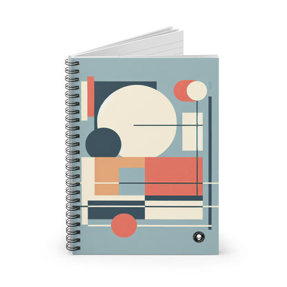 "Minimalistic Serenity: Tranquil Sunset Reflections" - The Alien Spiral Notebook (Ruled Line) Minimalism