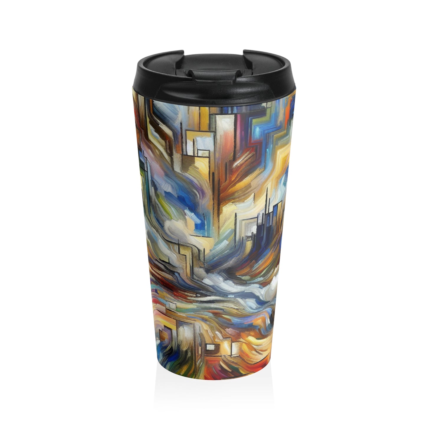 "Storm of Emotions" - The Alien Stainless Steel Travel Mug Expressionism