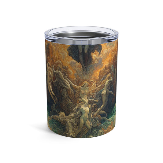 "Mystical Reflections: A Symbolic Journey Through the Looking Glass" - The Alien Tumbler 10oz Symbolism