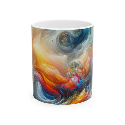 "Bosque Místico: Un País de las Maravillas Caprichoso" - La Taza de Cerámica Alien 11oz Pintura Digital