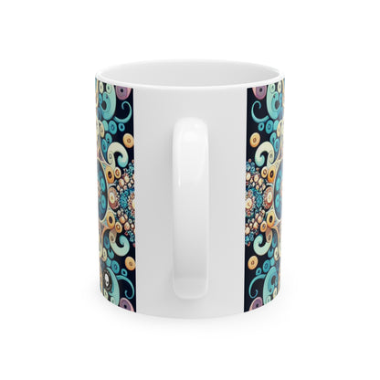 "Flight of Geometry: Algorithmic Art Inspired by Avian Movement" - The Alien Ceramic Mug 11oz Algorithmic Art