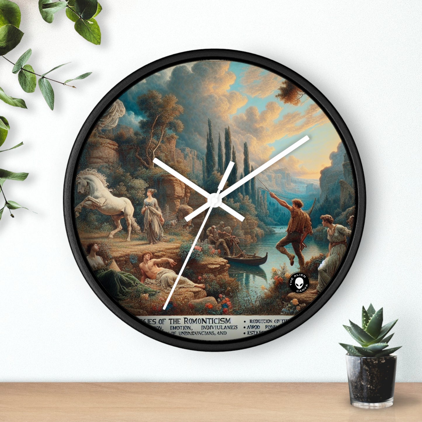 "Sunset Serenade: Un paisaje romántico" - El reloj de pared extraterrestre Romanticismo