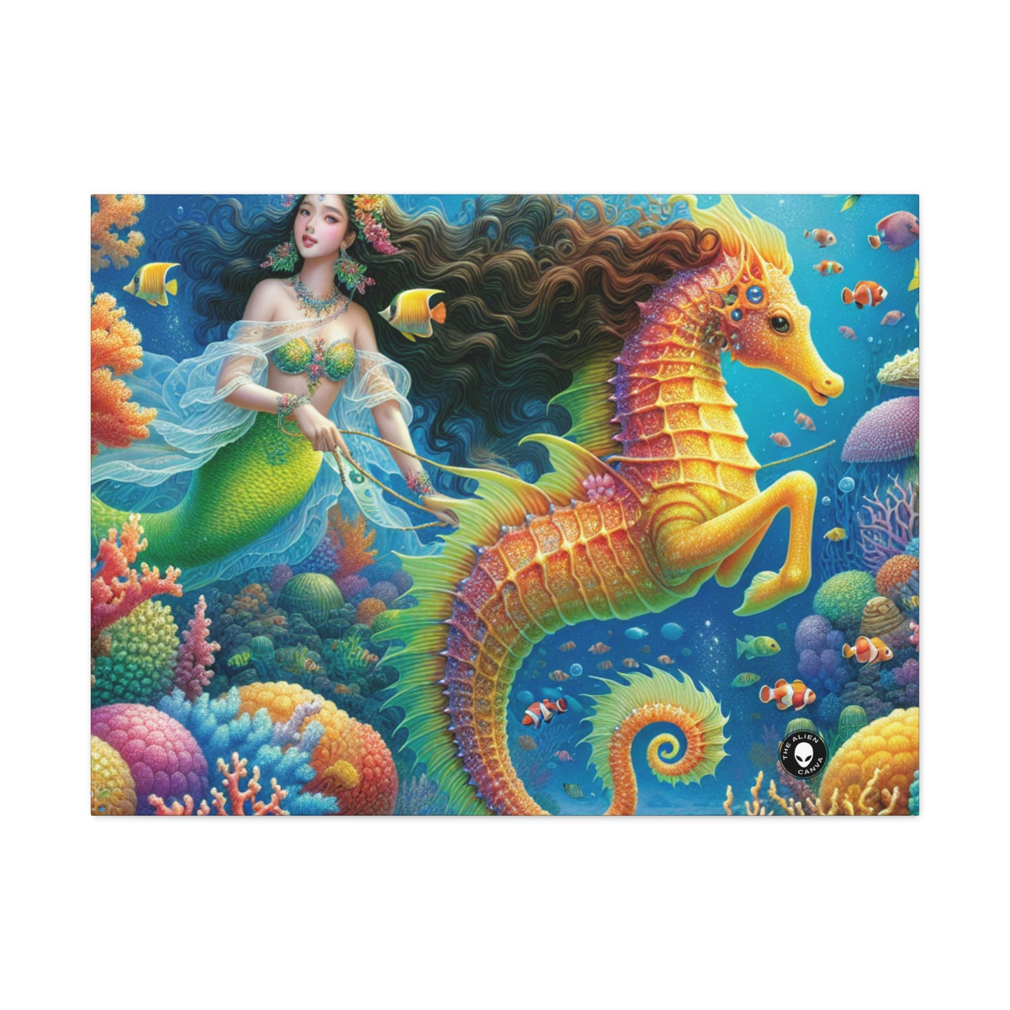 "Mermaid's Magical Coral Ride" - The Alien Canva