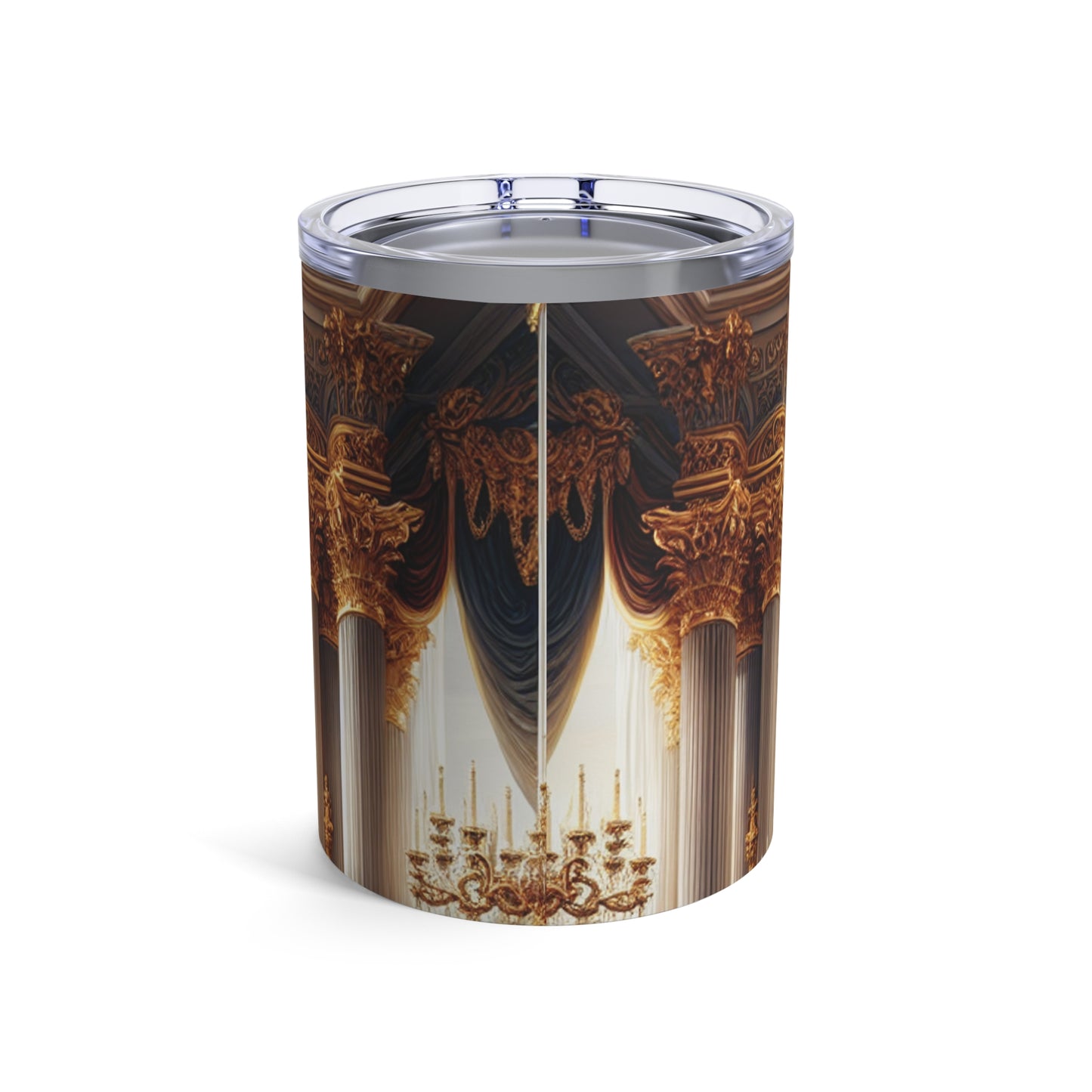 "Regal Splendor: A Gold-Plated Baroque Palace" - The Alien Tumbler 10oz Baroque Style