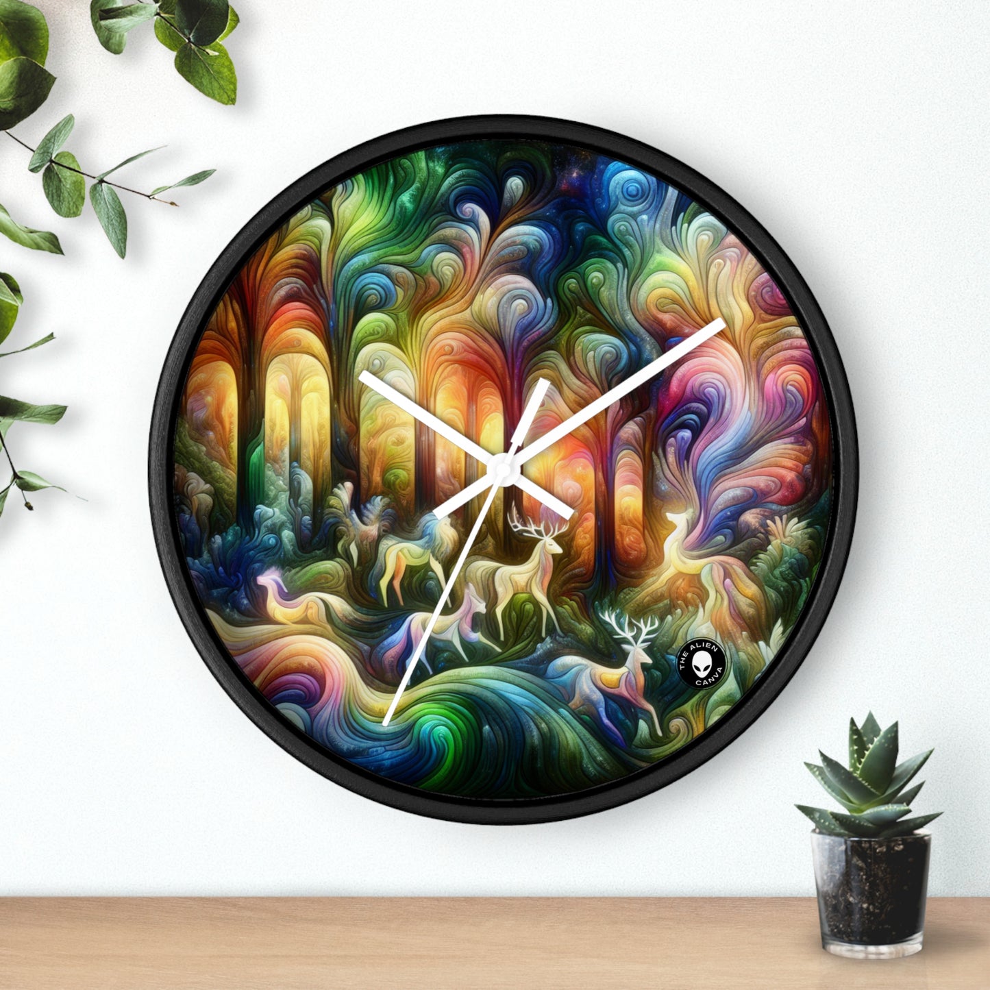 "Ethereal Enchantment: The Mystical Forest" - The Alien Wall Clock