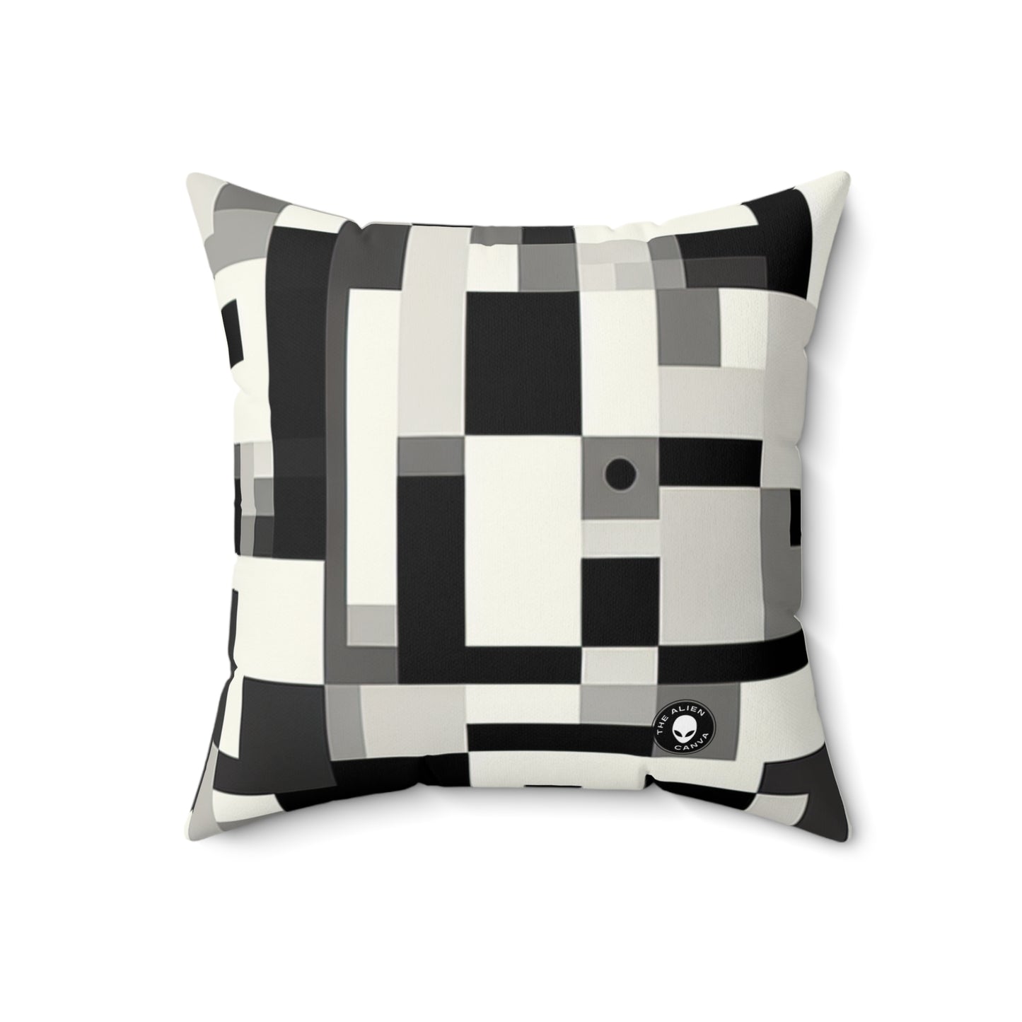 "Cityscape in Analytical Cubism"- The Alien Spun Polyester Square Pillow Analytical Cubism