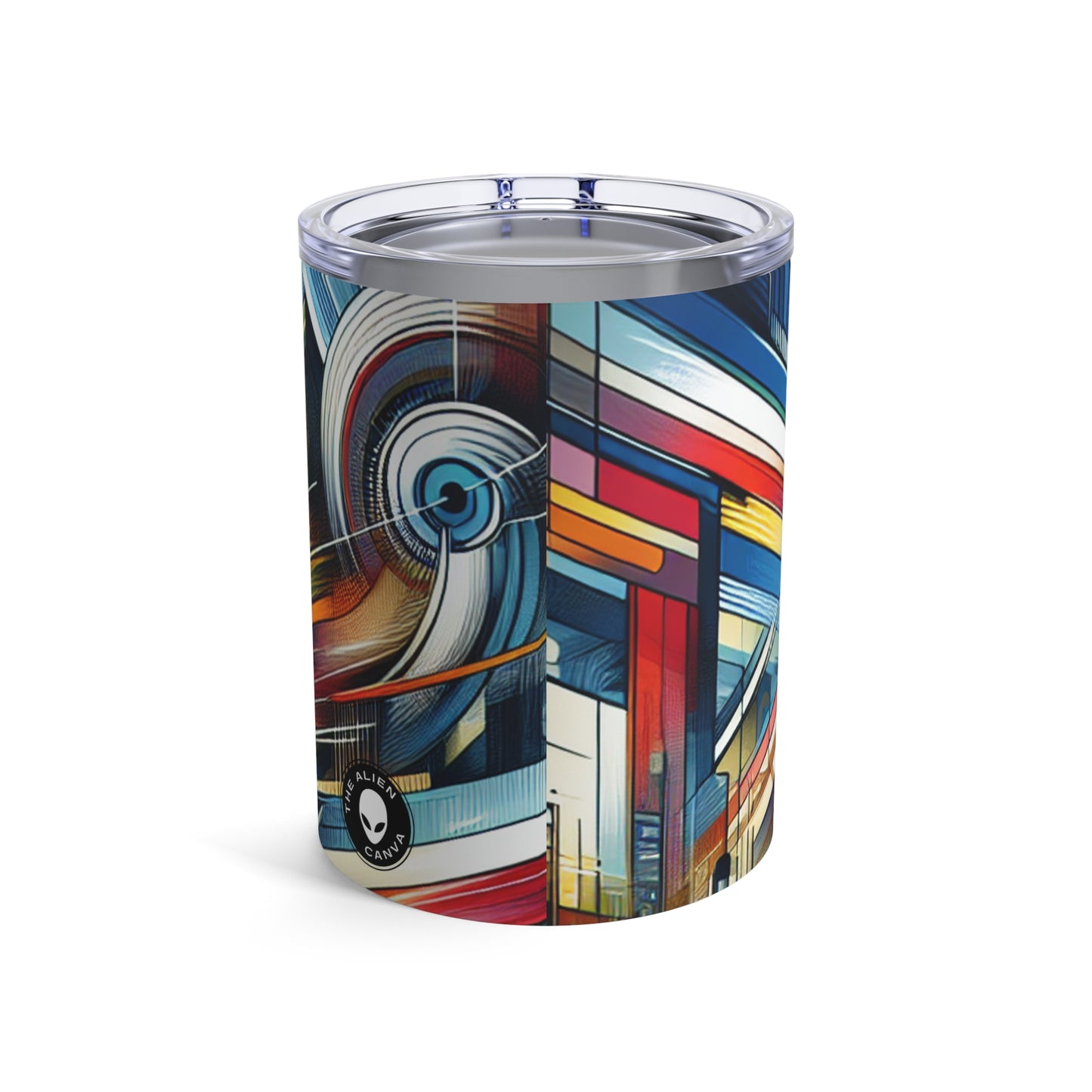 "Galactic Dream: Futuristic Neon City" - The Alien Tumbler 10oz Futurism