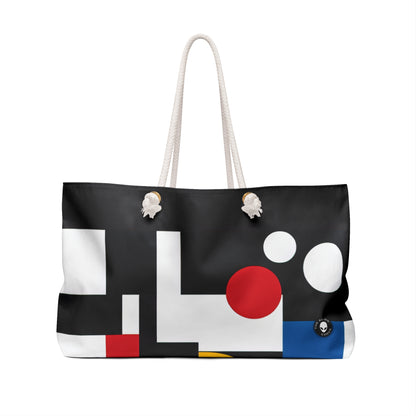 "Suprematic Harmony: Exploring Geometric Composition with Bold Colors" - The Alien Weekender Bag Suprematism