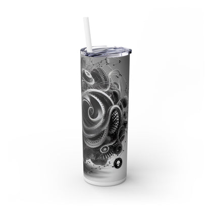 "Serenity in Flight: A Kinetic Avian Sculpture" - The Alien Maars® Skinny Tumbler with Straw 20oz Kinetic Sculpture