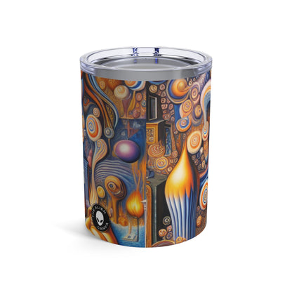 "Melted Time: A Whimsical Dance of Dreams" - The Alien Tumbler 10oz Surrealism