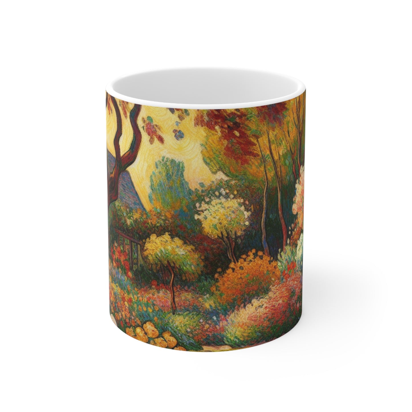 "Fauvist Garden Oasis" - The Alien Ceramic Mug 11oz Fauvism Style