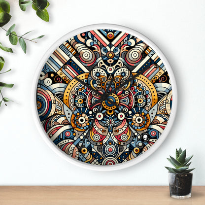"Moroccan Mosaic Masterpiece" - The Alien Wall Clock Pattern Art