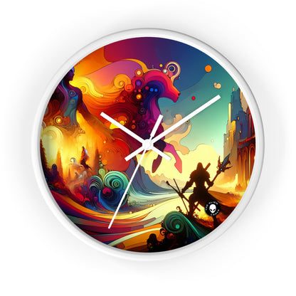 "Crossovers Clash: The Ultimate Battle of Dimensions" - The Alien Wall Clock Video Game Art