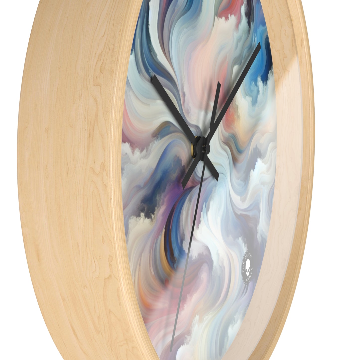 "Harmonie dans la nature : une abstraction lyrique" - L'horloge murale extraterrestre Abstraction lyrique