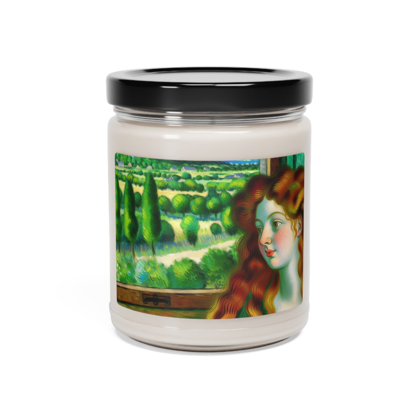 "French Countryside Escape" - Vela de soja con aroma a extraterrestre, estilo postimpresionista de 9 oz