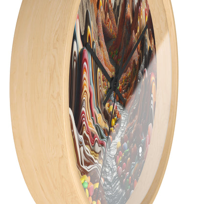 "Candyland: A Sweet Surrealistic Landscape" - The Alien Wall Clock