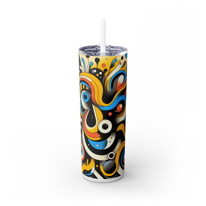 "Dada Fusion : Un chaos fantaisiste d'objets du quotidien" - The Alien Maars® Skinny Tumbler avec paille 20oz Neo-Dada