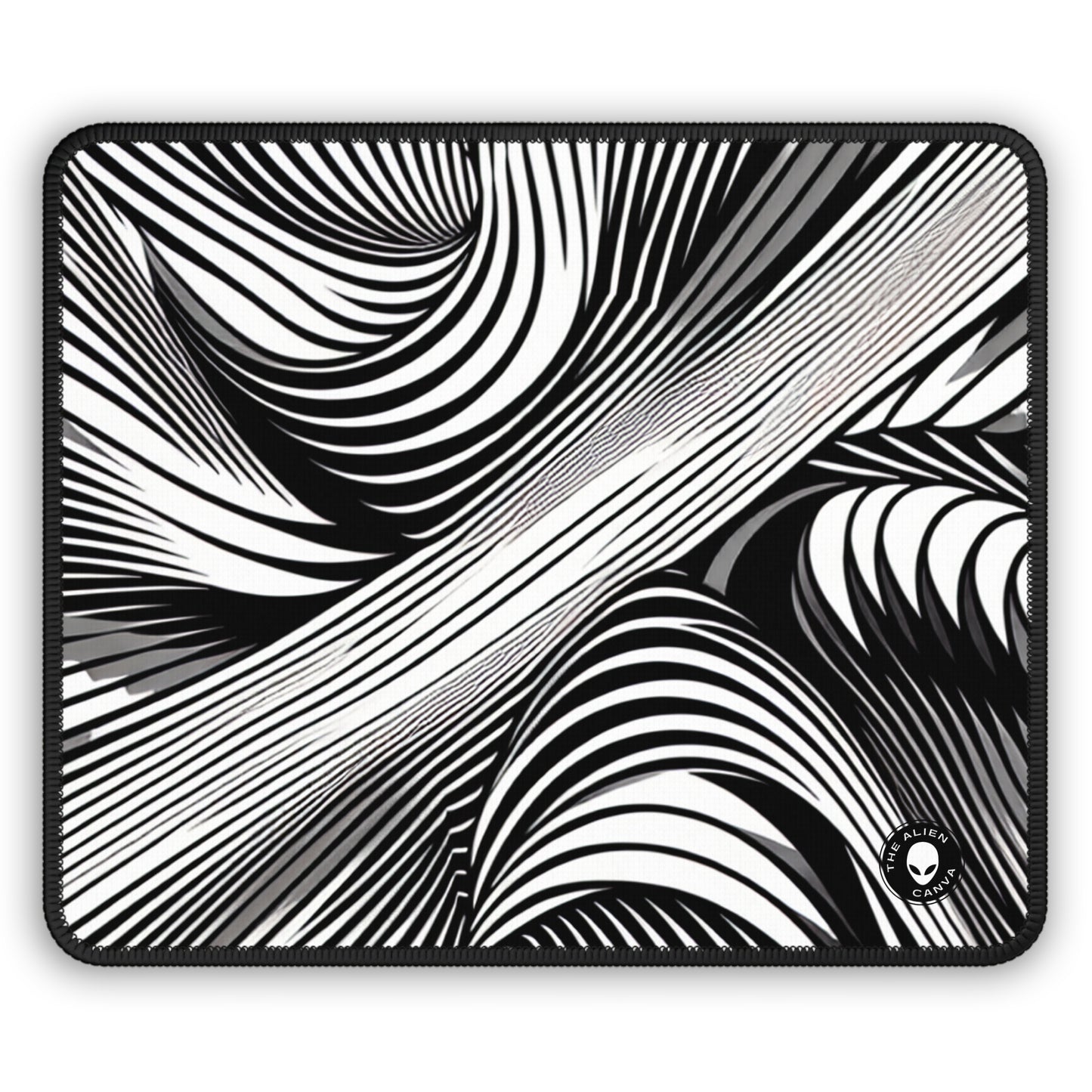 "Motion Embodied: Exploring Dynamic Illusion through Op Art" - The Alien Gaming Mouse Pad Op Art